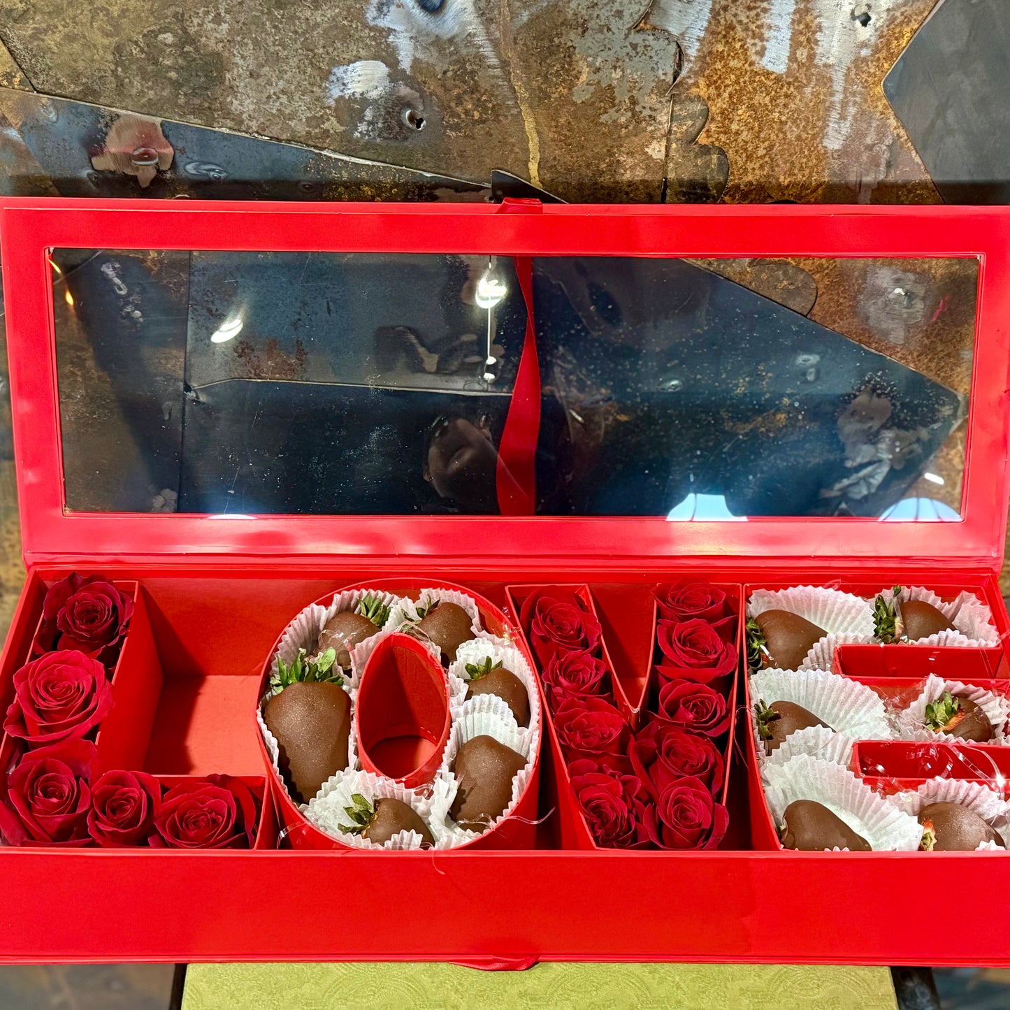 Strawberry Chocolate with Roses