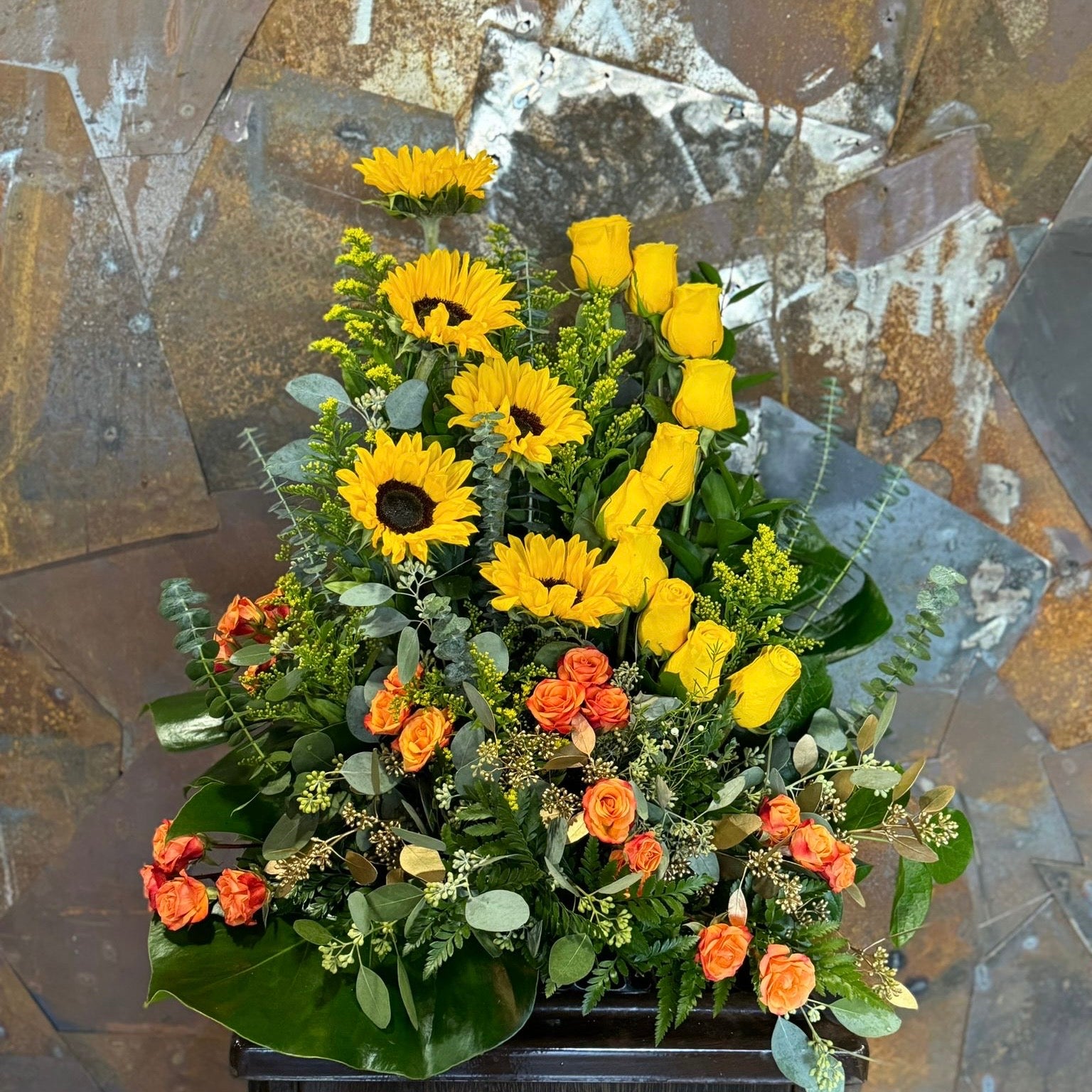 Sunflower Waterfall Bouquet